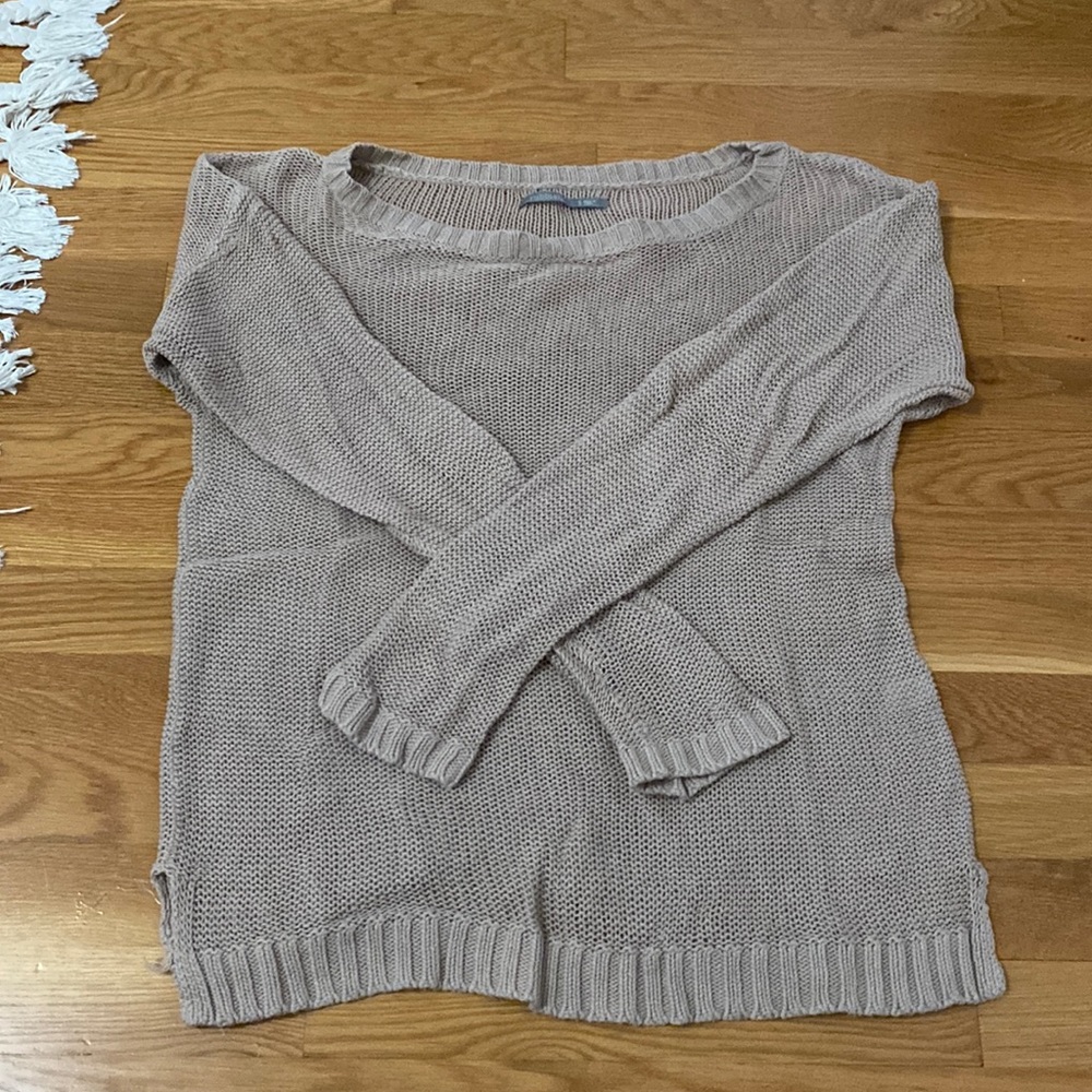 Tan Crochet sweater